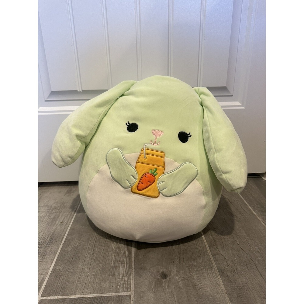Squishmallows Hara Bunny Carrot‎ Juice 14" Stuffed Animal Plush Toy Kellytoy NEW